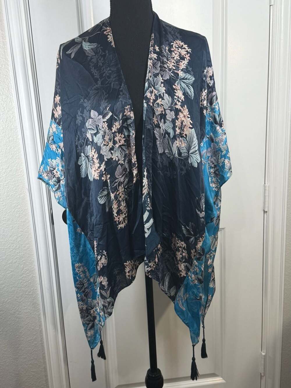 Kachel x Anthropologie Jamie Tasseled Floral Kimono Cardigan One Size